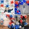6PCS Star Balloons, 22Inch Blue Red and Silver Star Balloon Explosion Foil